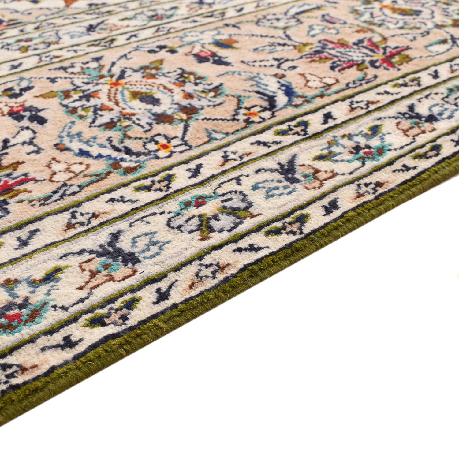 Persisk tæppe - Keshan - 340 x 245 cm - lys beige