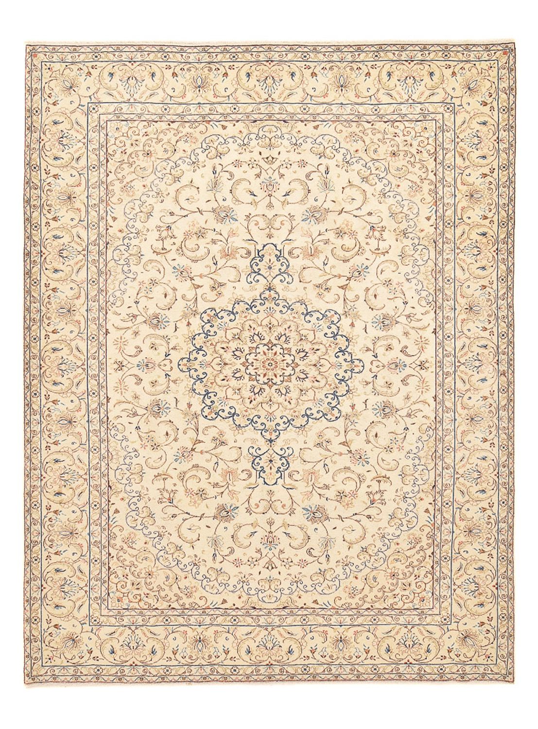 Persisk tæppe - Keshan - 335 x 250 cm - lys beige