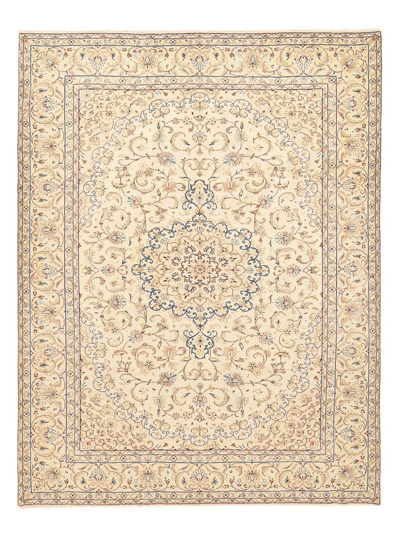 Persisk tæppe - Keshan - 335 x 250 cm - lys beige