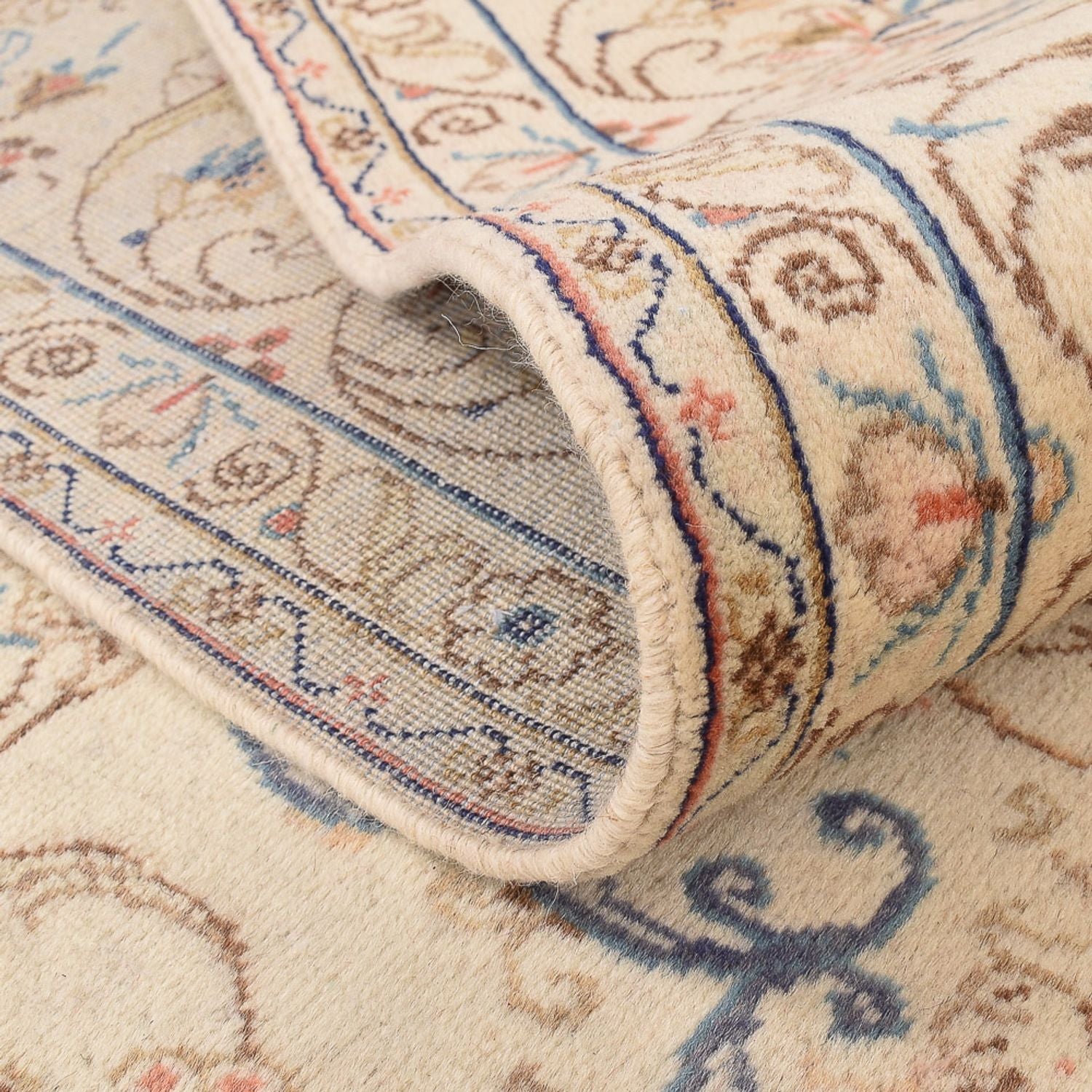 Persisk tæppe - Keshan - 335 x 250 cm - lys beige