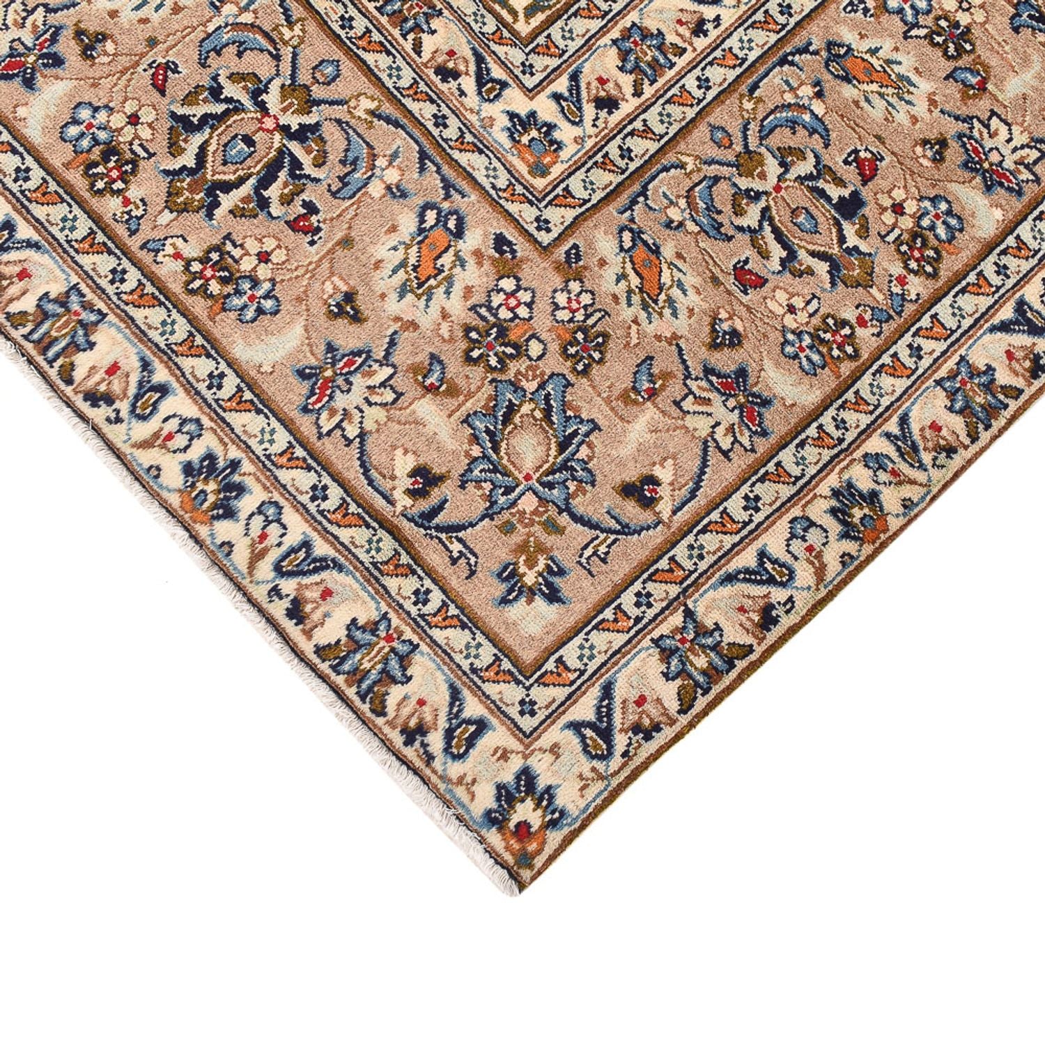 Persisk tæppe - Keshan - 333 x 235 cm - lys beige
