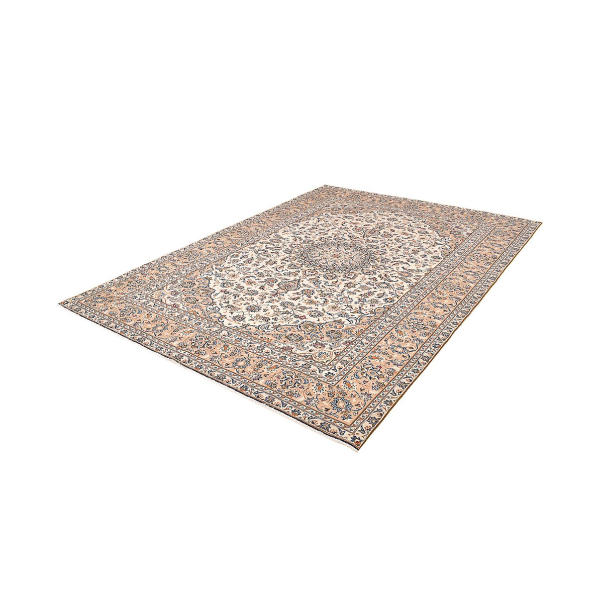 Persisk tæppe - Keshan - 333 x 235 cm - lys beige