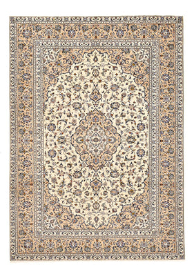 Persisk tæppe - Keshan - 349 x 241 cm - lys beige