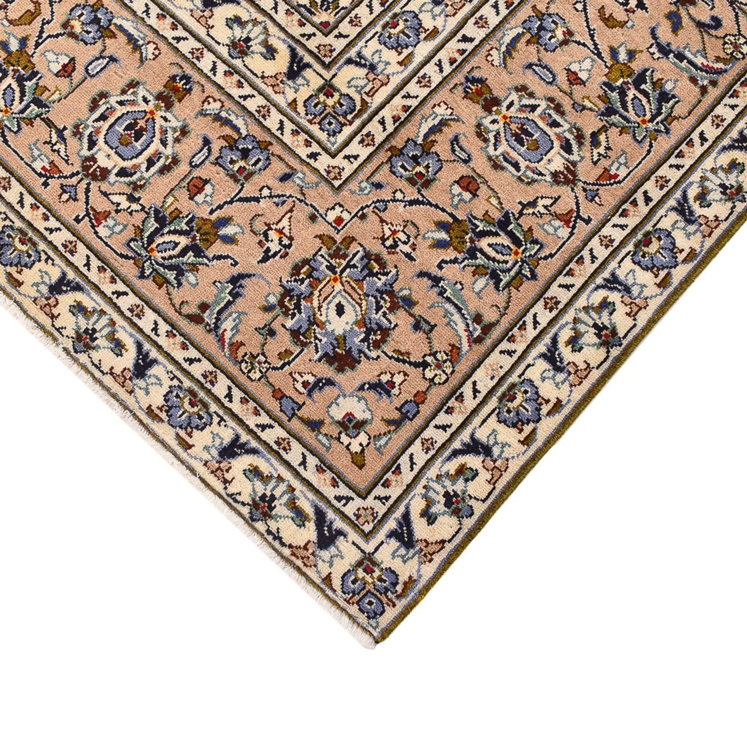 Persisk tæppe - Keshan - 349 x 241 cm - lys beige