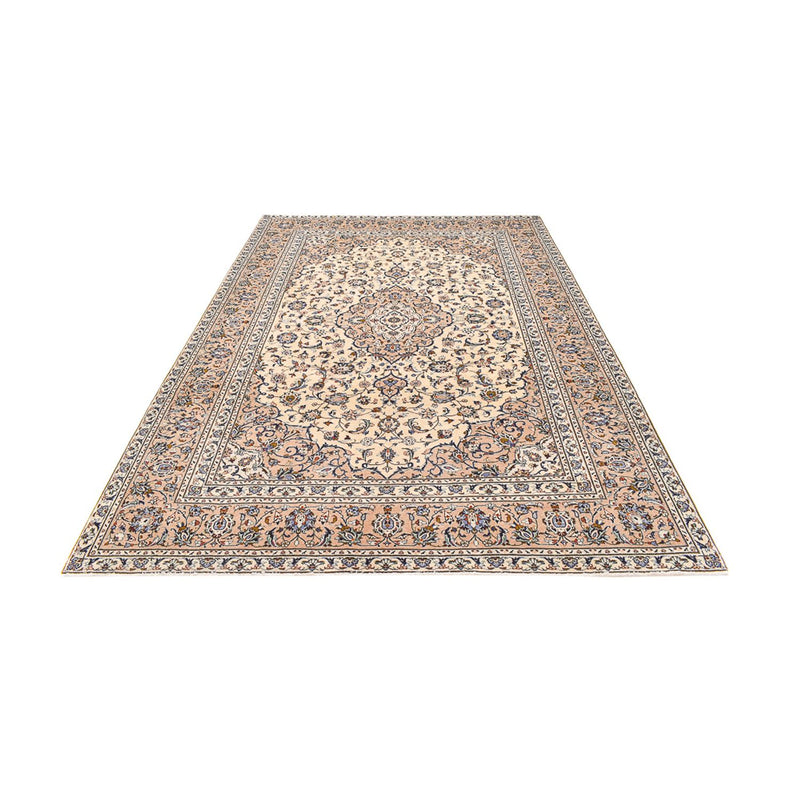 Persisk tæppe - Keshan - 349 x 241 cm - lys beige