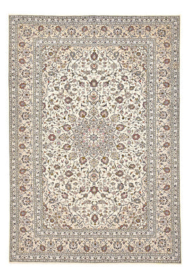 Persisk tæppe - Keshan - 356 x 242 cm - lys beige