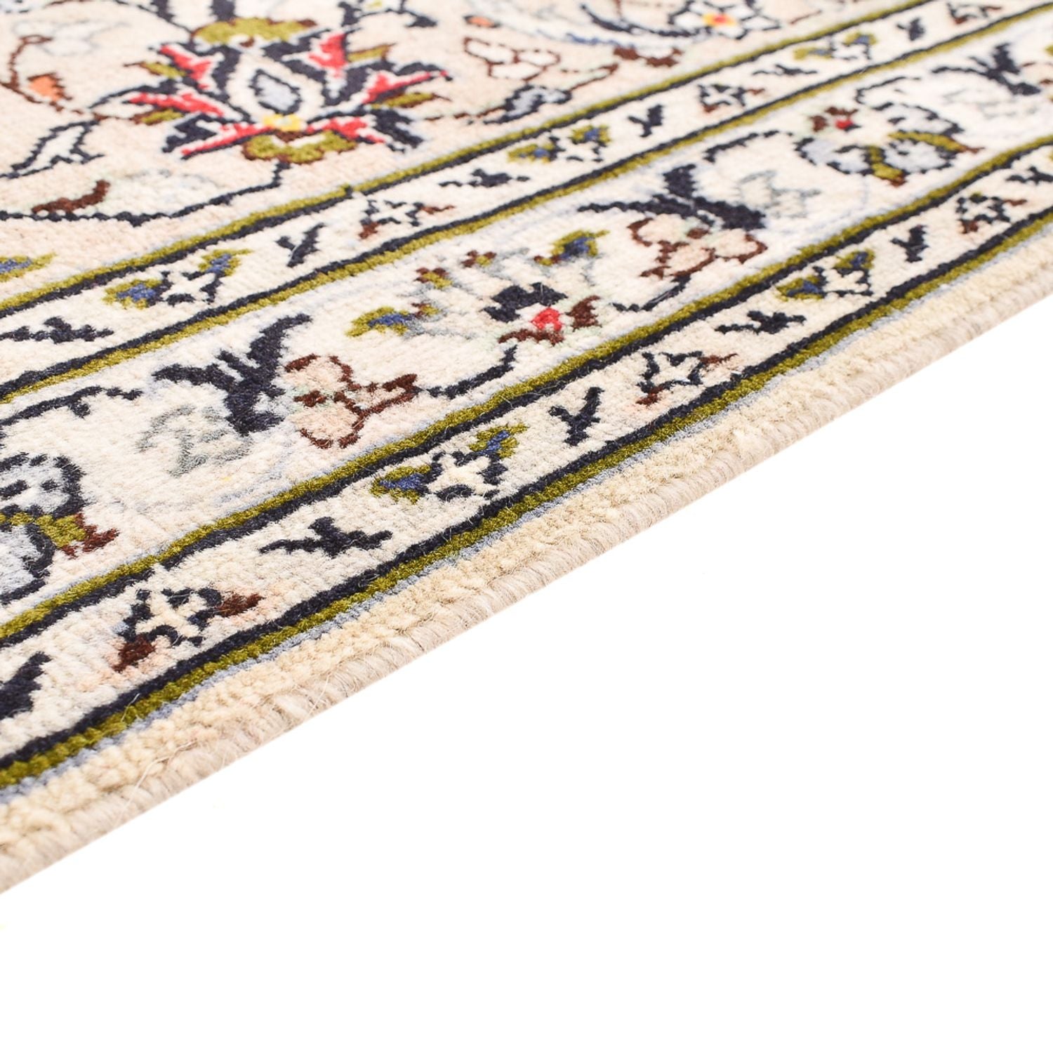 Persisk tæppe - Keshan - 356 x 242 cm - lys beige