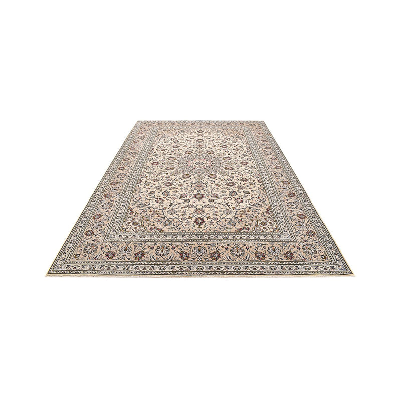Persisk tæppe - Keshan - 356 x 242 cm - lys beige