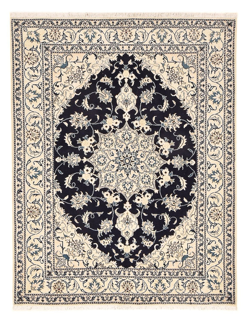 Persisk tæppe - Nain - 200 x 149 cm - mørkeblå