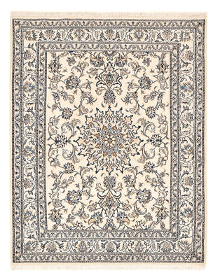 Persisk tæppe - Nain - 198 x 147 cm - lys beige