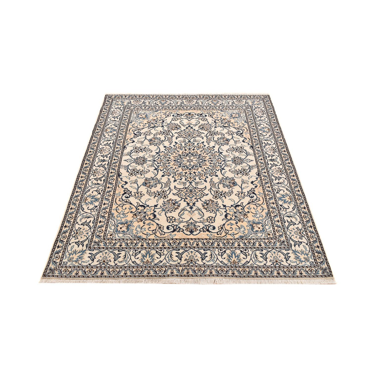 Persisk tæppe - Nain - 198 x 152 cm - lys beige