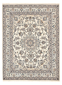 Persisk tæppe - Nain - 197 x 147 cm - lys beige