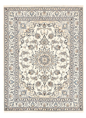 Persisk tæppe - Nain - 209 x 146 cm - lys beige