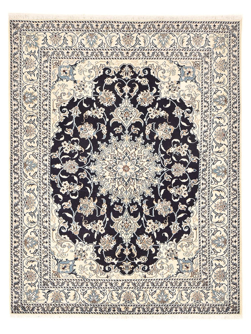 Persisk tæppe - Nain - 203 x 150 cm - mørkeblå