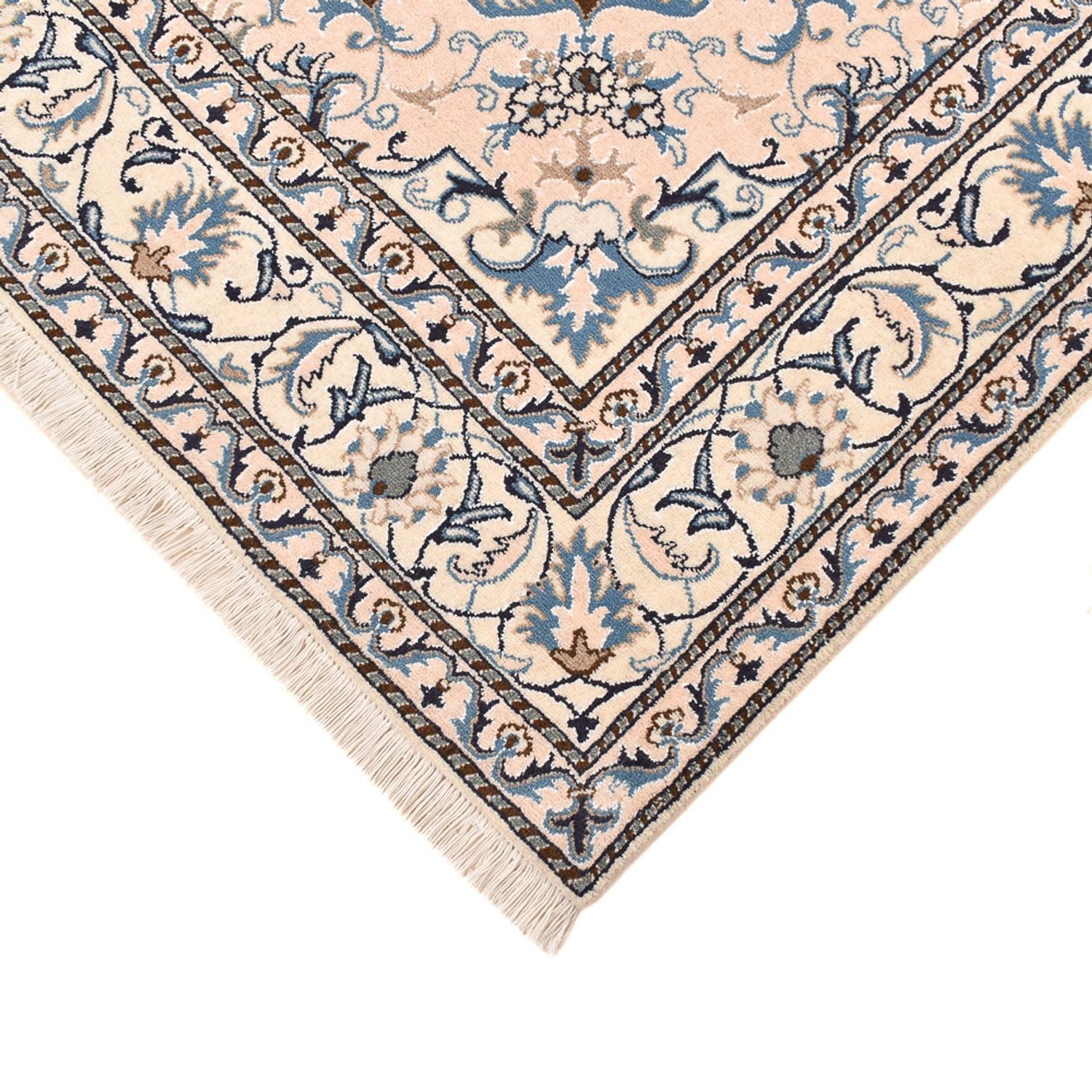 Persisk tæppe - Nain - 230 x 167 cm - lys beige