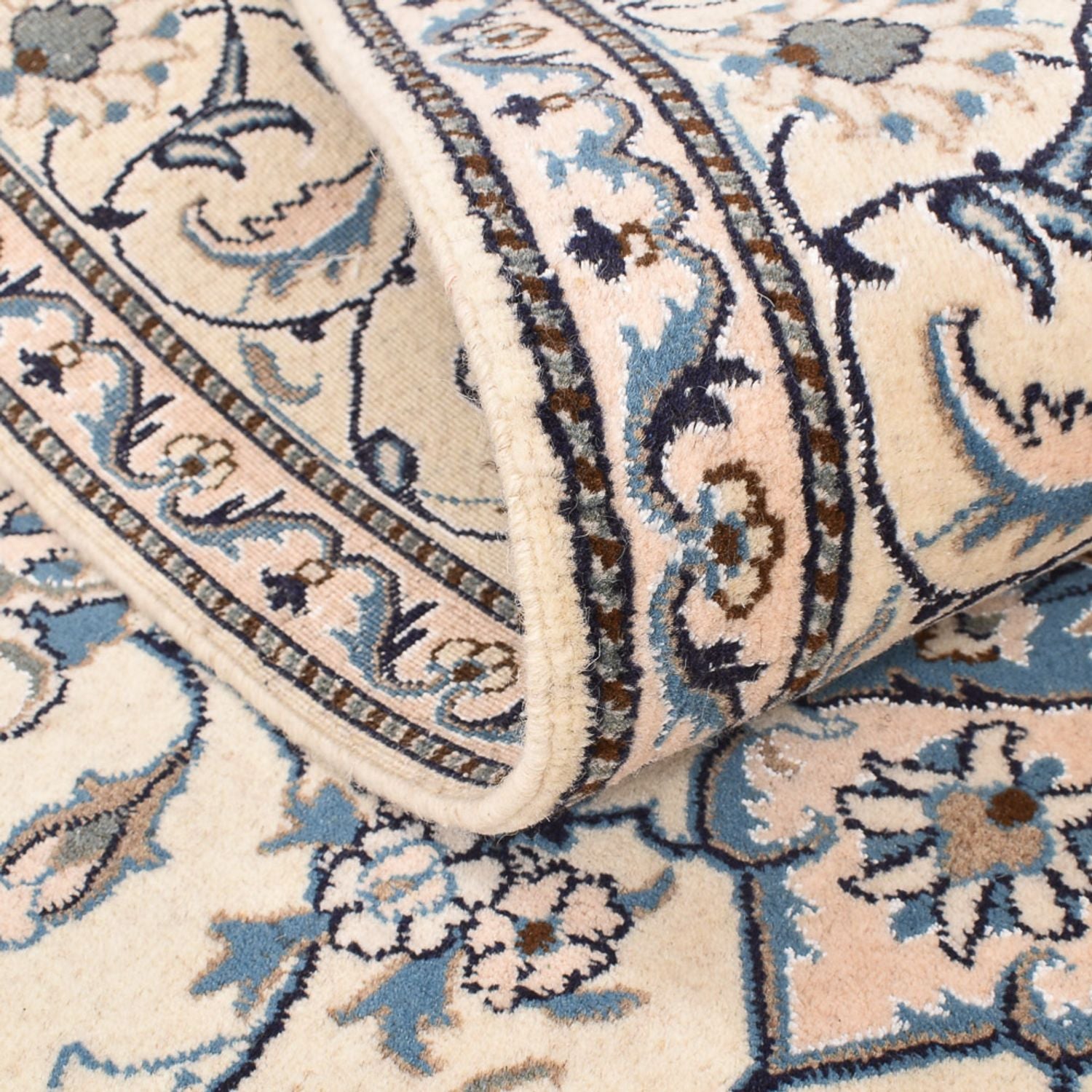 Persisk tæppe - Nain - 230 x 167 cm - lys beige