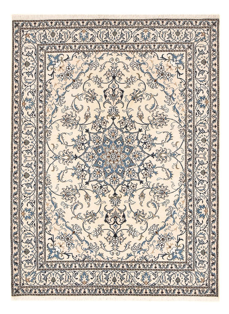 Persisk tæppe - Nain - 239 x 170 cm - lys beige