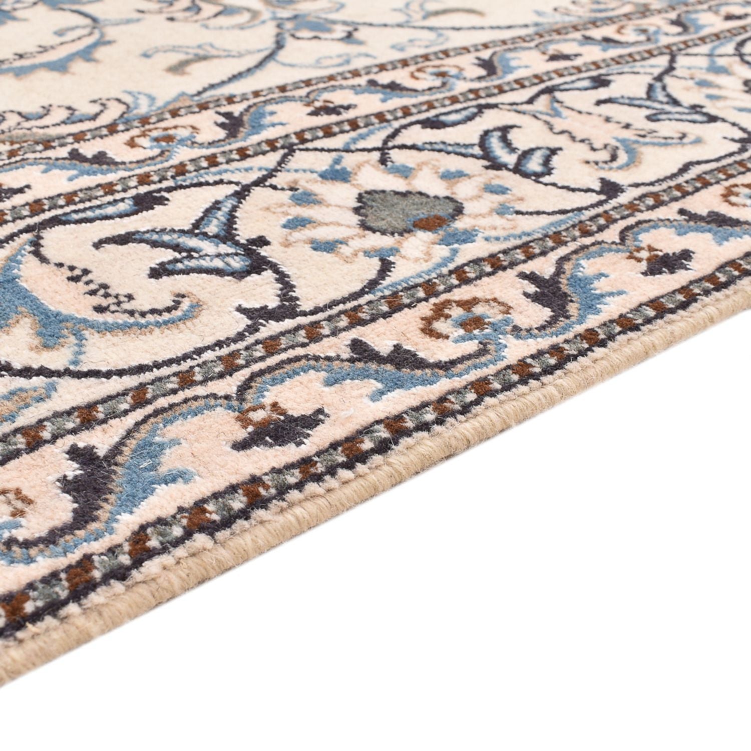 Persisk tæppe - Nain - 239 x 170 cm - lys beige