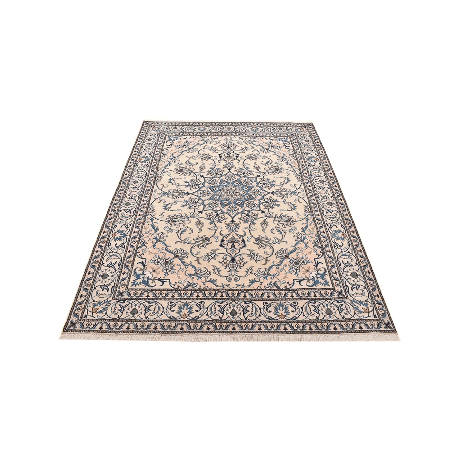 Persisk tæppe - Nain - 239 x 170 cm - lys beige