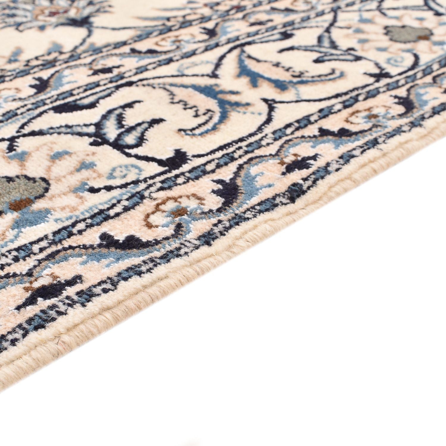 Persisk tæppe - Nain - 236 x 164 cm - lys beige