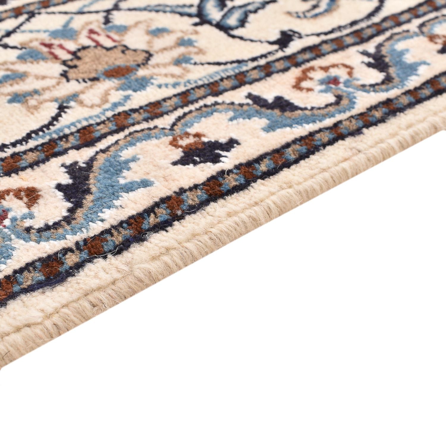 Persisk tæppe - Nain - 241 x 170 cm - lys beige
