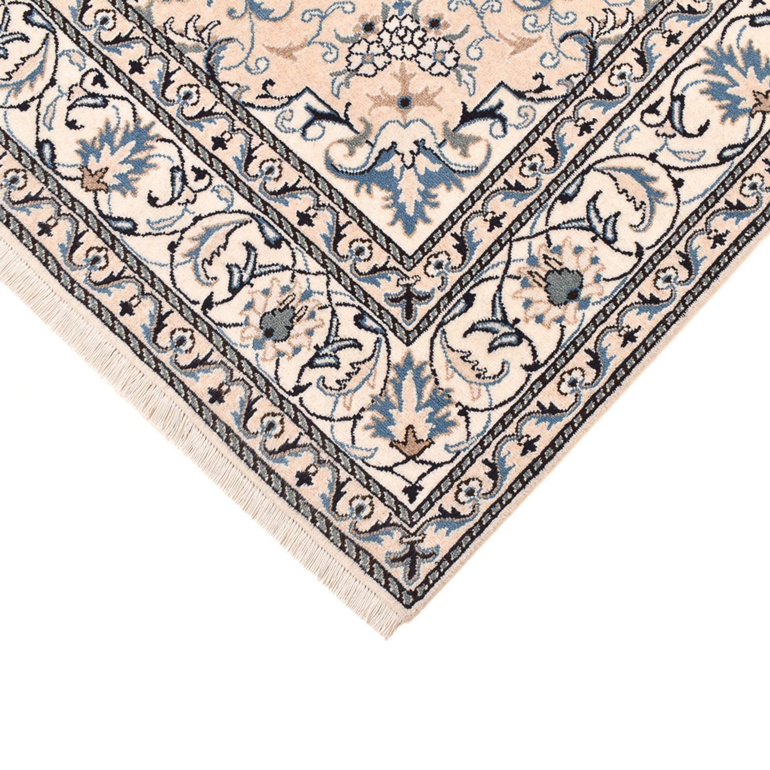 Persisk tæppe - Nain - 240 x 168 cm - lys beige