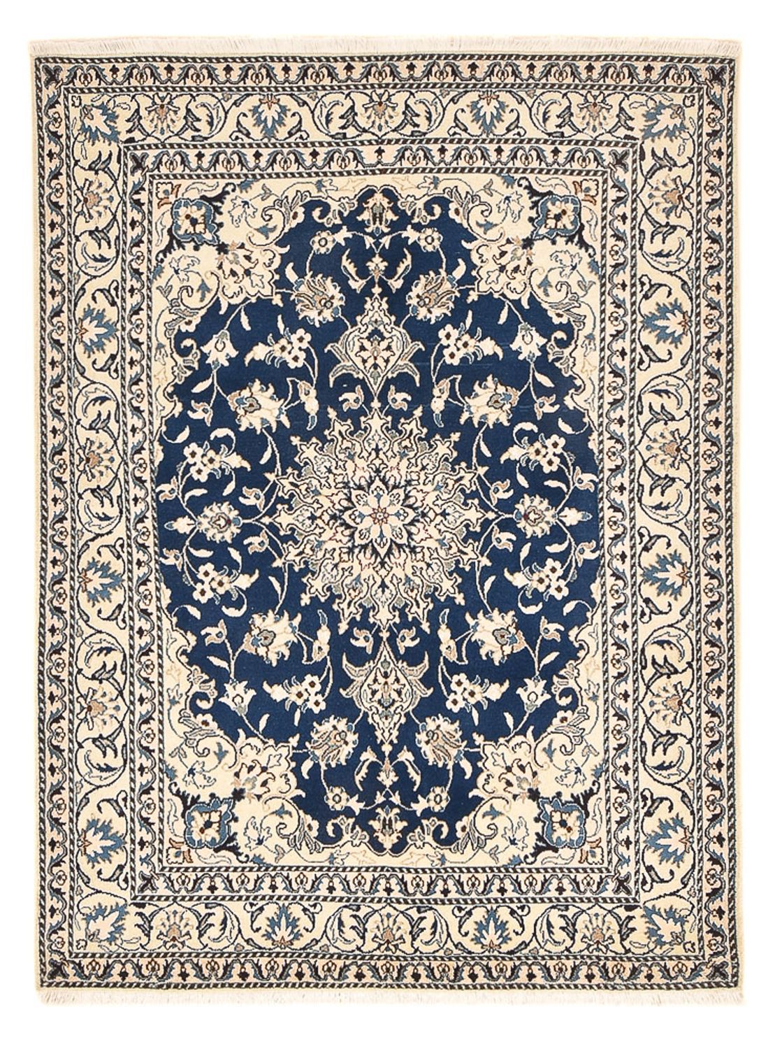 Persisk tæppe - Nain - 208 x 149 cm - mørkeblå