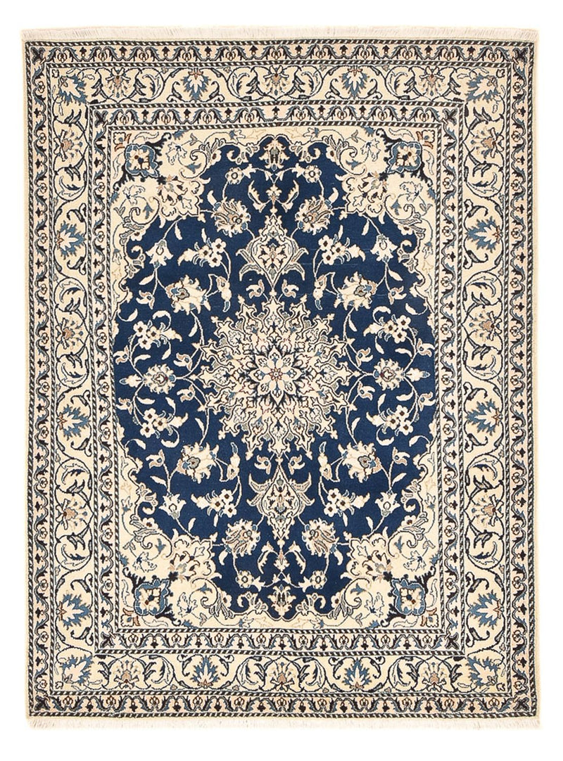 Persisk tæppe - Nain - 208 x 149 cm - mørkeblå
