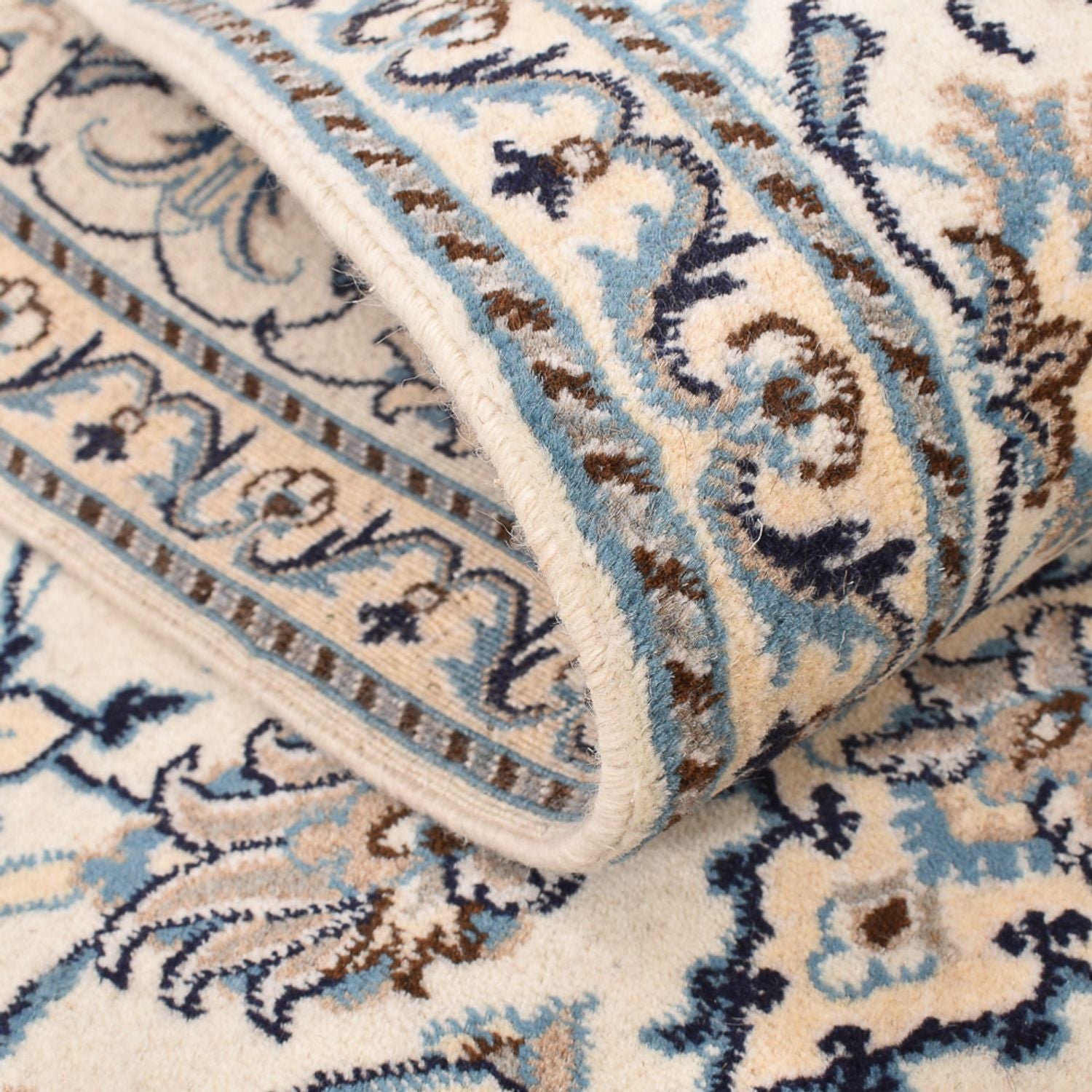 Persisk tæppe - Nain - 193 x 145 cm - lys beige