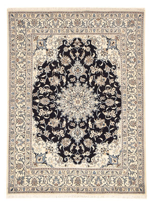 Persisk tæppe - Nain - 199 x 145 cm - mørkeblå