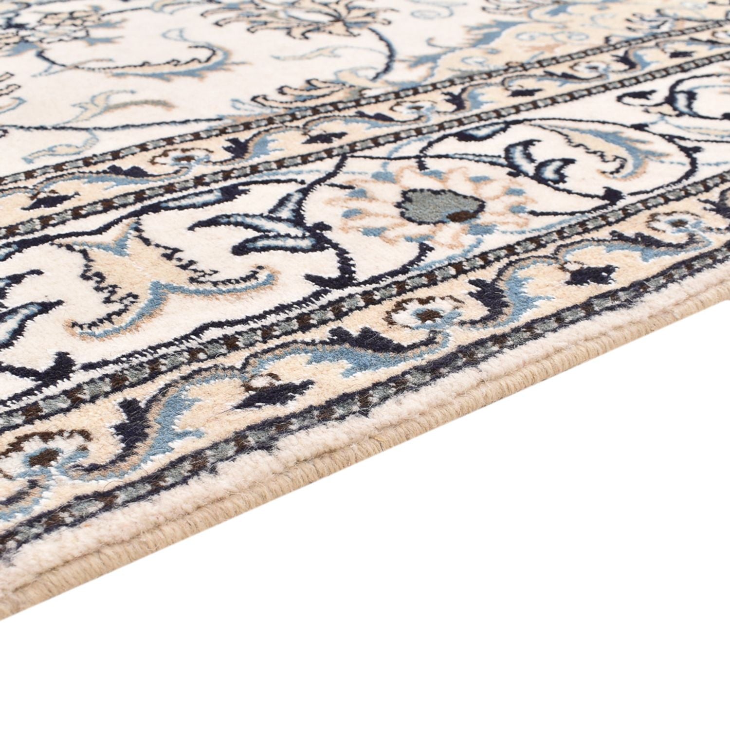 Persisk tæppe - Nain - 239 x 171 cm - lys beige