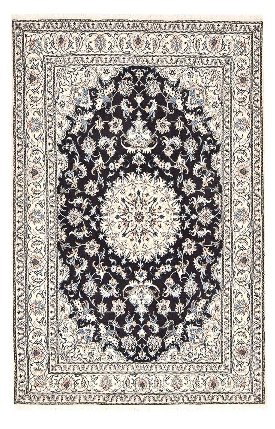 Persisk tæppe - Nain - 252 x 161 cm - mørkeblå