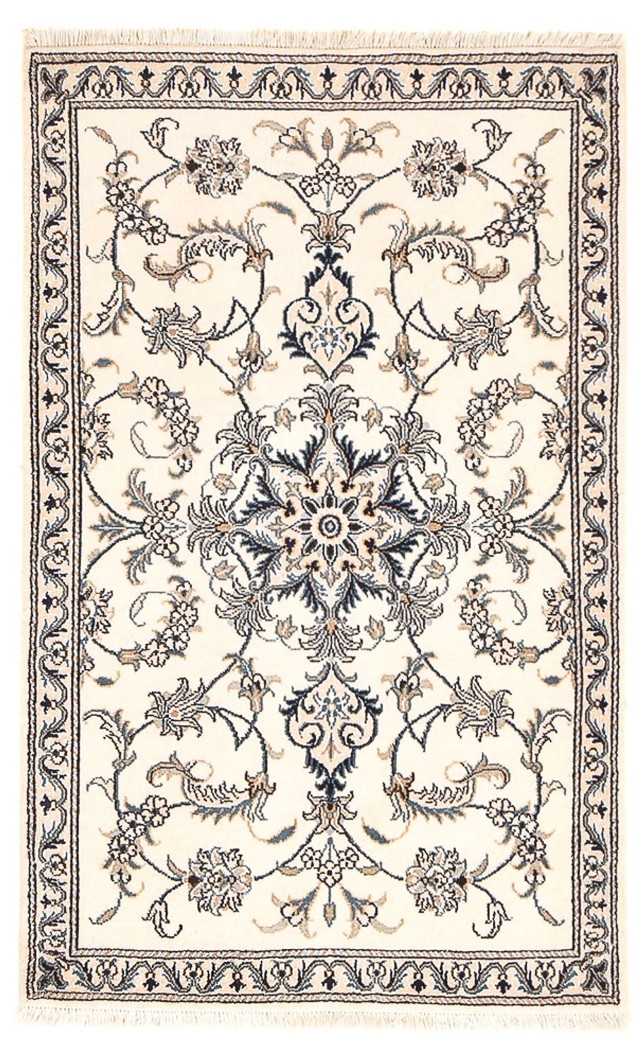 Persisk tæppe - Nain - 137 x 87 cm - lys beige