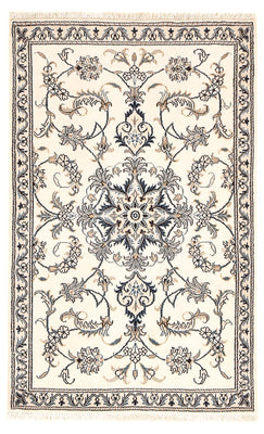 Persisk tæppe - Nain - 137 x 87 cm - lys beige