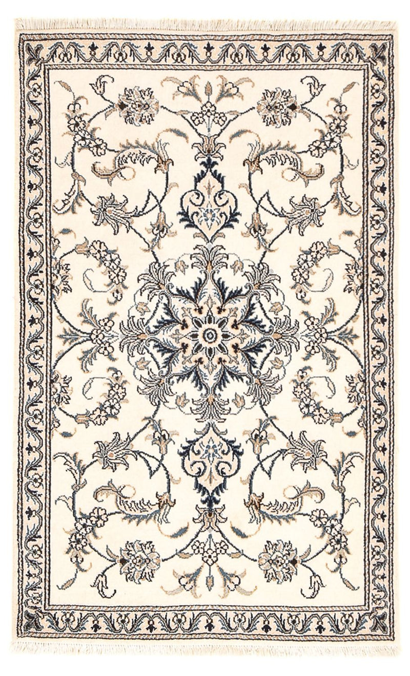 Persisk tæppe - Nain - 137 x 87 cm - lys beige