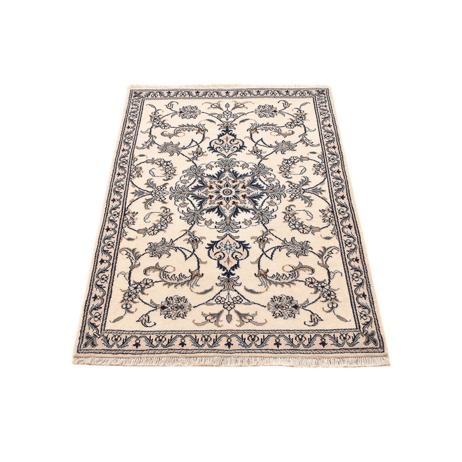 Persisk tæppe - Nain - 137 x 87 cm - lys beige