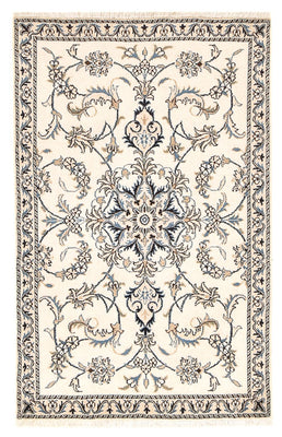 Persisk tæppe - Nain - 136 x 87 cm - lys beige