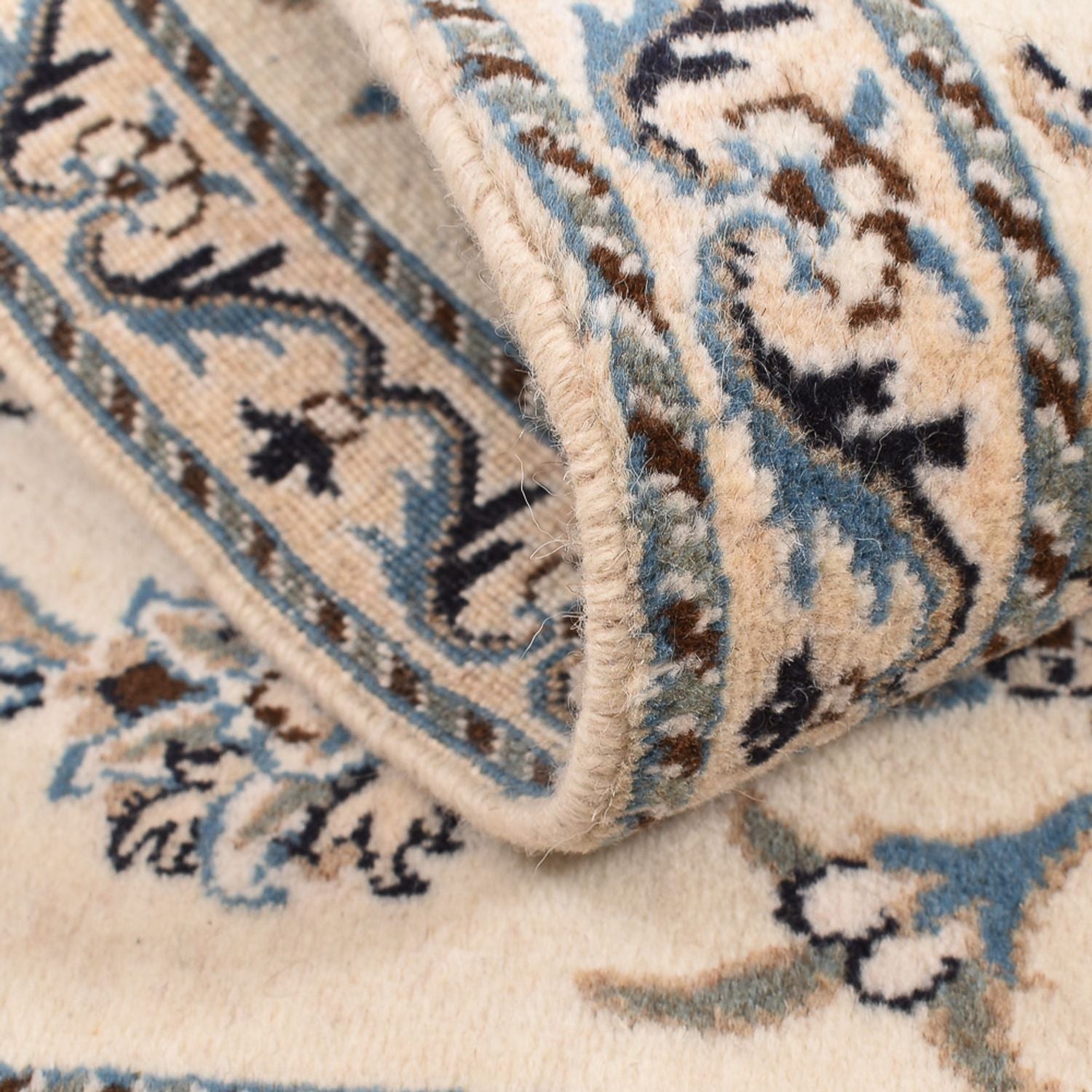 Persisk tæppe - Nain - 136 x 87 cm - lys beige