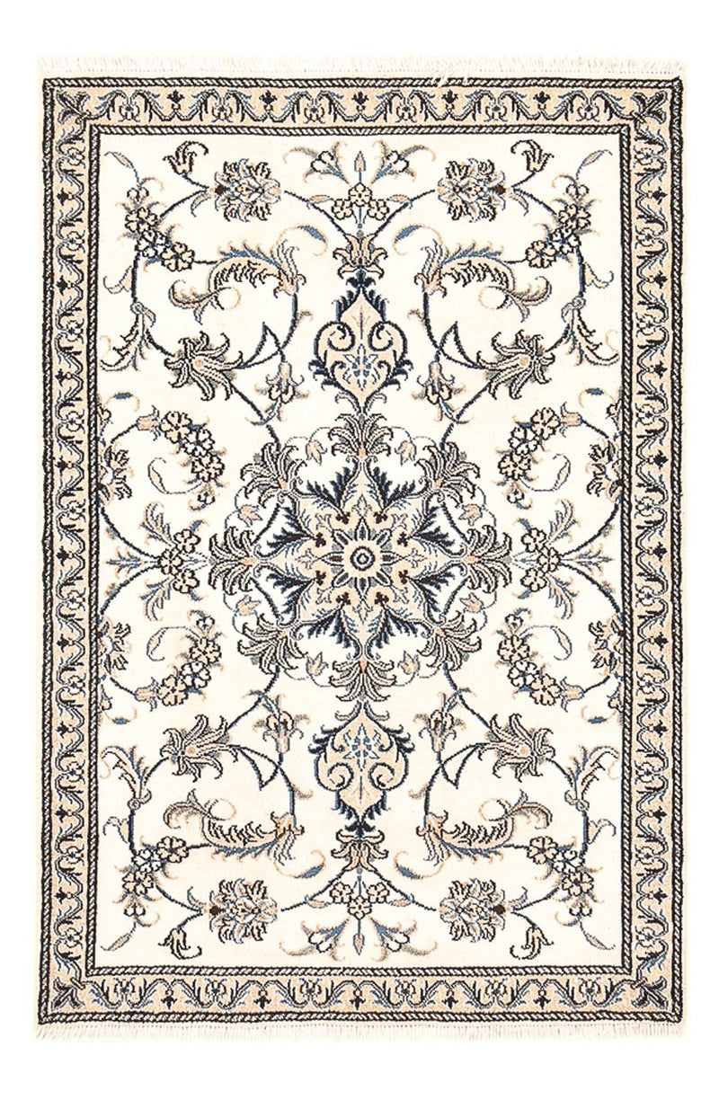 Persisk tæppe - Nain - 137 x 88 cm - lys beige