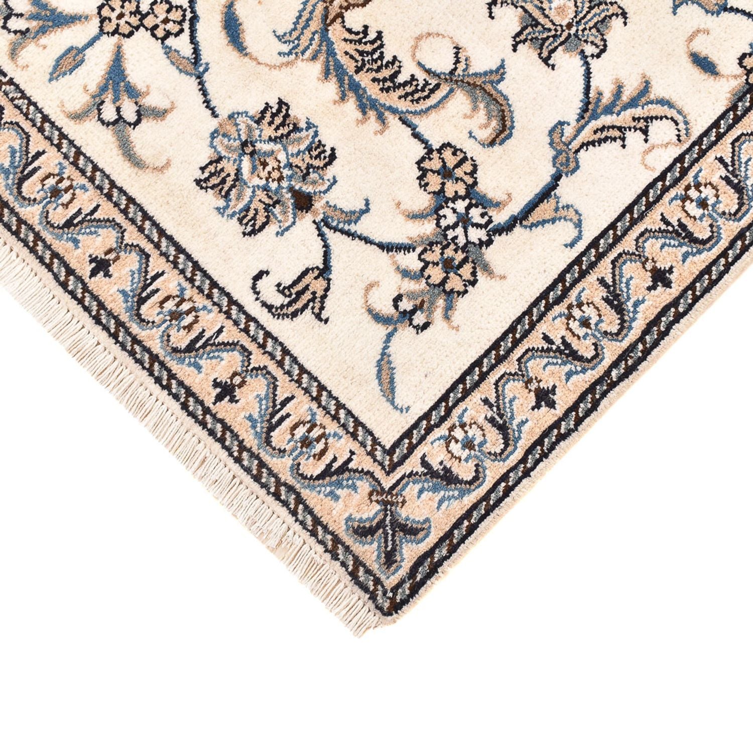 Persisk tæppe - Nain - 137 x 88 cm - lys beige