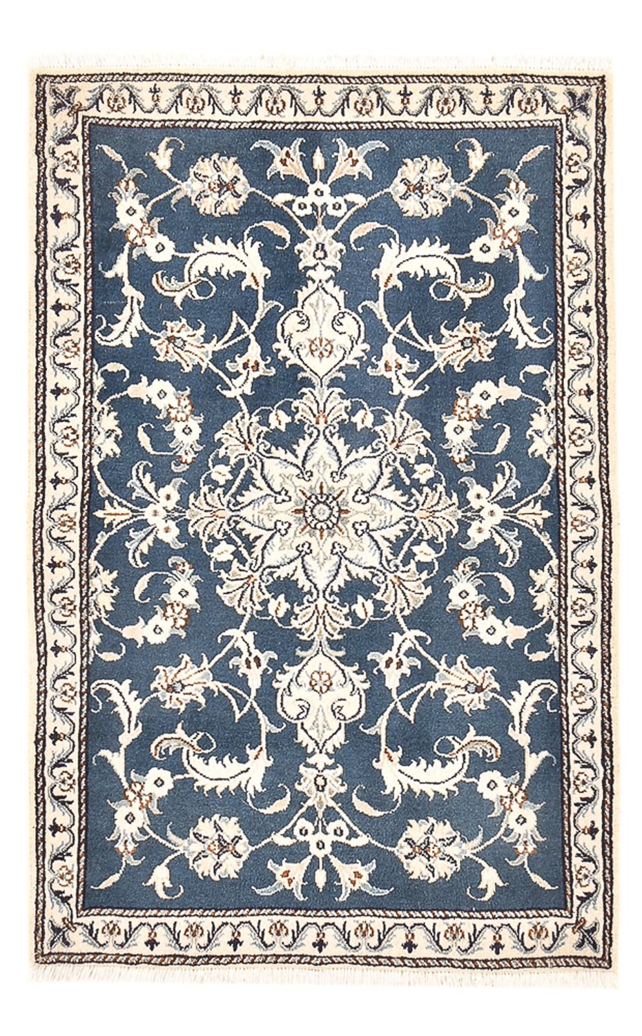 Persisk tæppe - Nain - 138 x 89 cm - blå