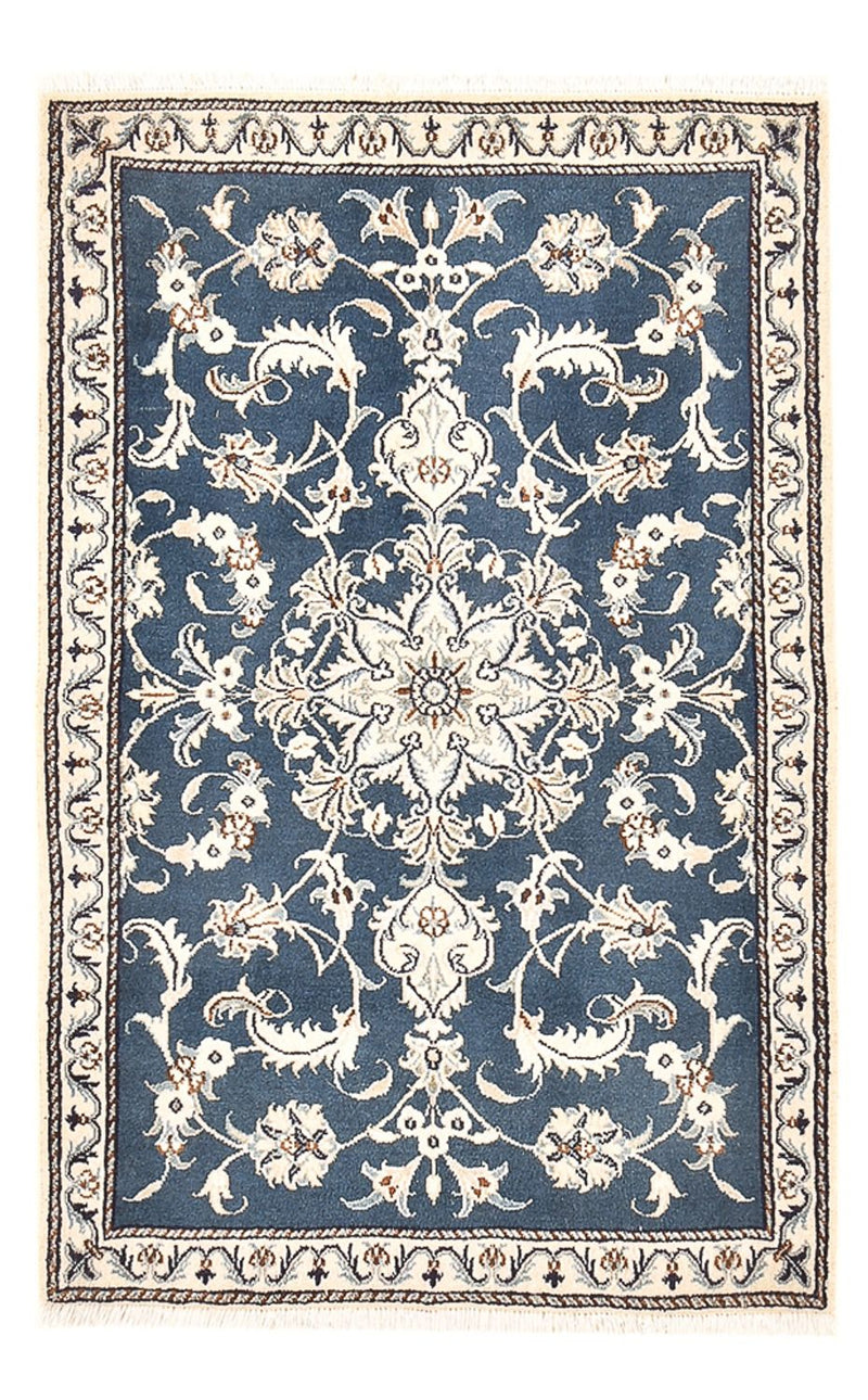 Persisk tæppe - Nain - 138 x 89 cm - blå