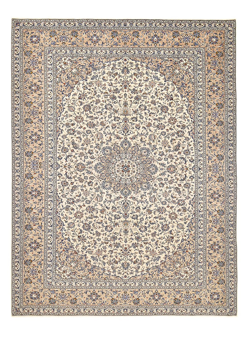 Persisk tæppe - Keshan - 405 x 295 cm - mørk beige