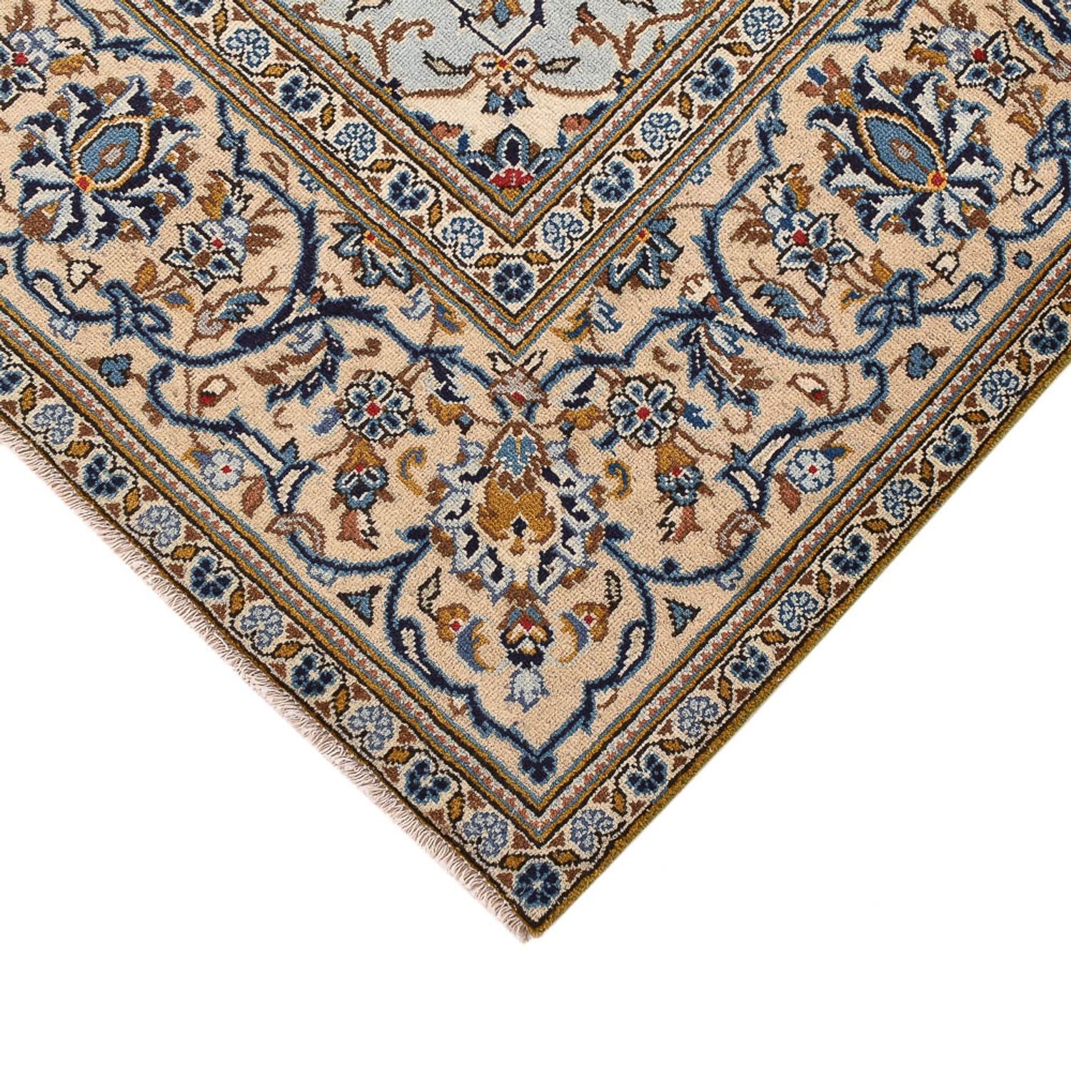Persisk tæppe - Keshan - 287 x 192 cm - mørk beige