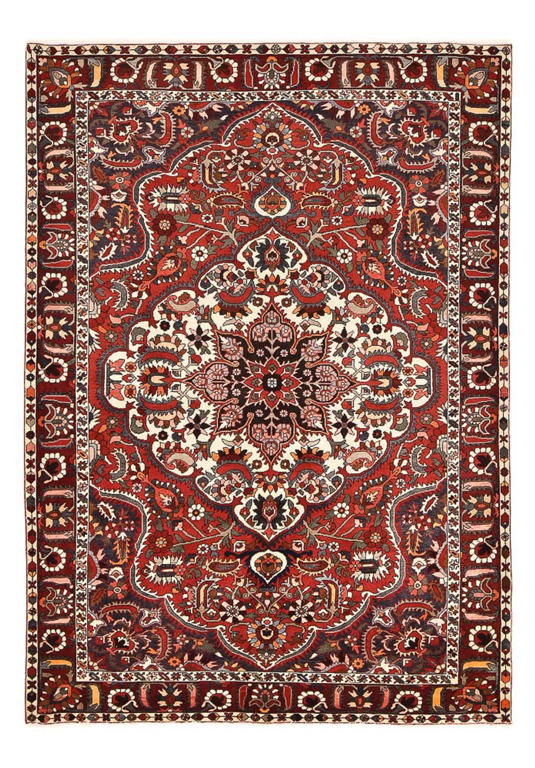 Persisk tæppe - Nomadisk - 313 x 211 cm - mørkerød