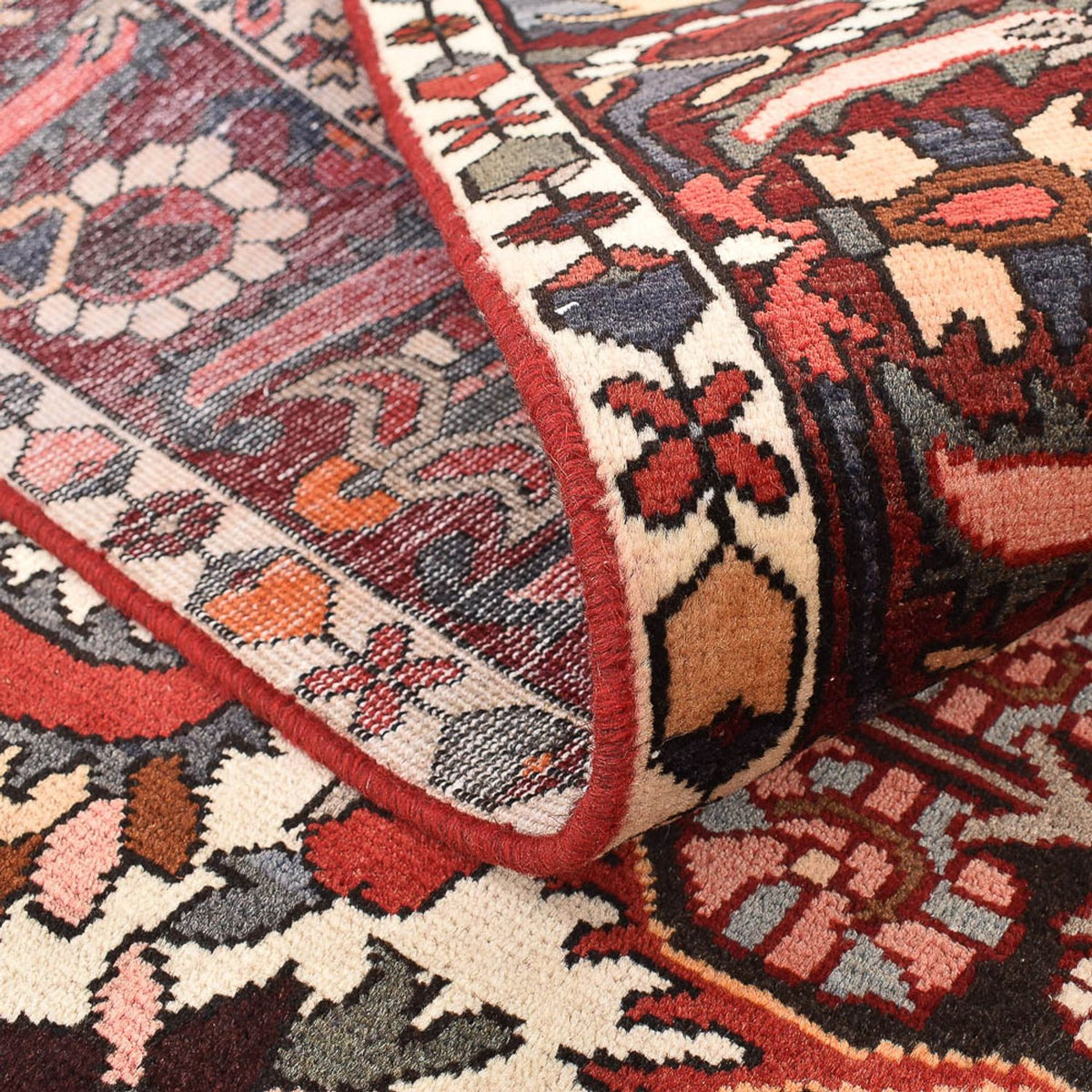 Persisk tæppe - Nomadisk - 313 x 211 cm - mørkerød