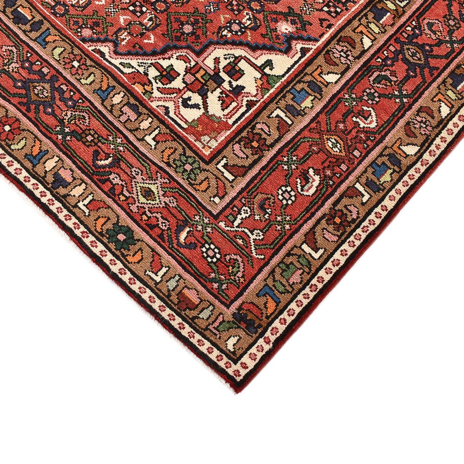 Persisk tæppe - Nomadisk - 313 x 213 cm - lysrød
