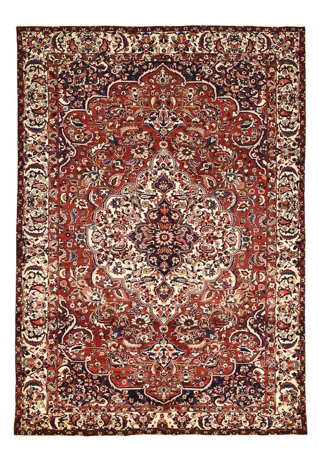 Persisk tæppe - Nomadisk - 315 x 215 cm - mørkerød