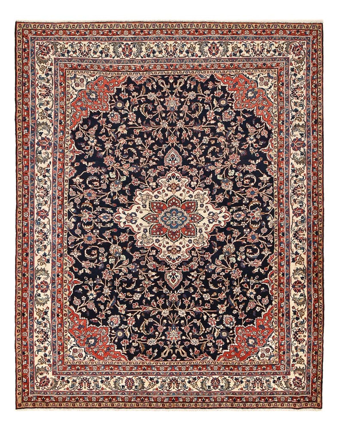 Persisk tæppe - Nomadisk - 337 x 268 cm - mørkerød