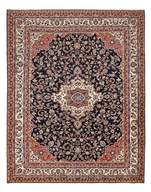 Persisk tæppe - Nomadisk - 337 x 268 cm - mørkerød